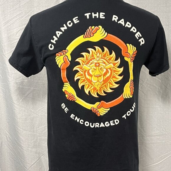 Gildan Tops - Chance the Rapper Be Encouraged Tour Shirt Courage Lion Graphic Black M